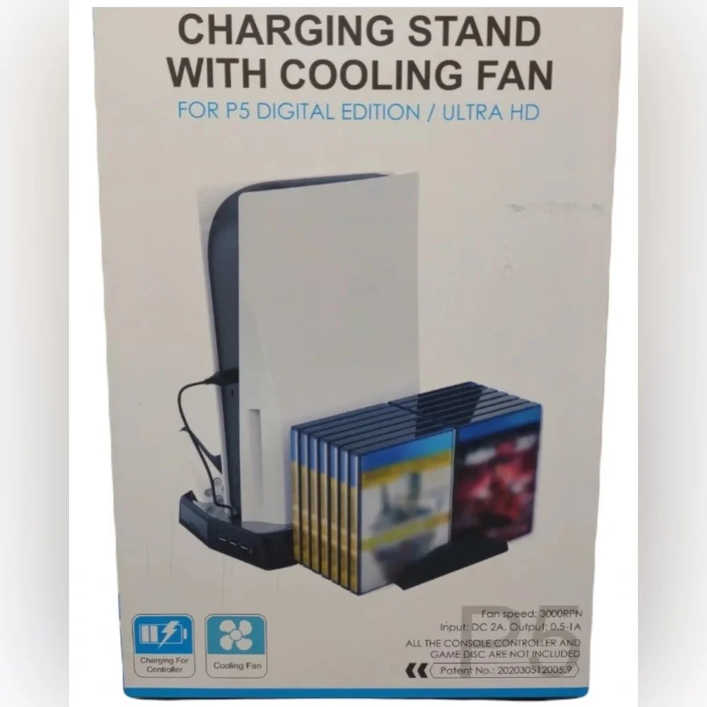 PS5 charging stand with cooling fan -New in box